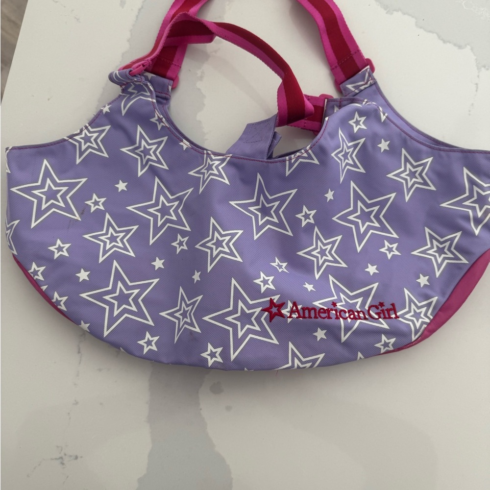 American Girl Purple and Pink Tote Bag